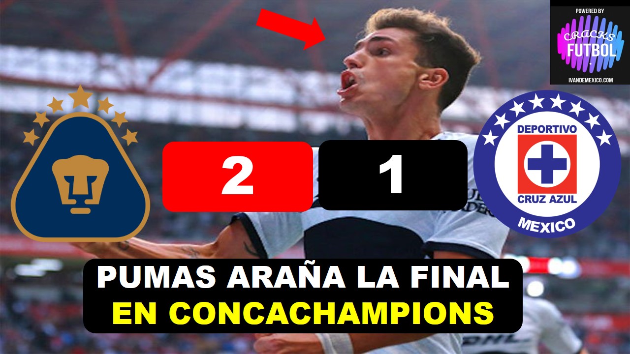 Pumas vence 2-1 a Cruz Azul en la Concachampions